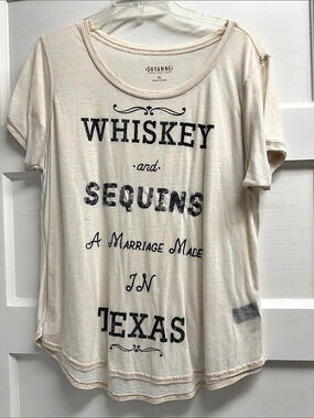 Shyanne Whiskey & Sequins Graphic Tee XL